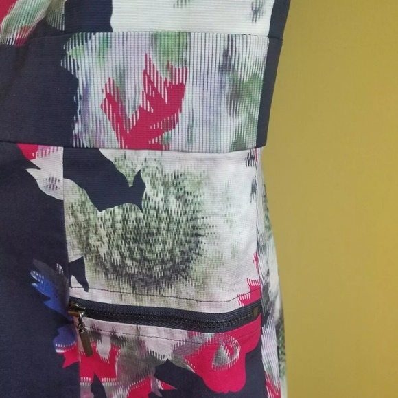 FRENCH CONNECTION BLUE FLORAL DRESS SIZE US 2 XS - Picture 4 of 8